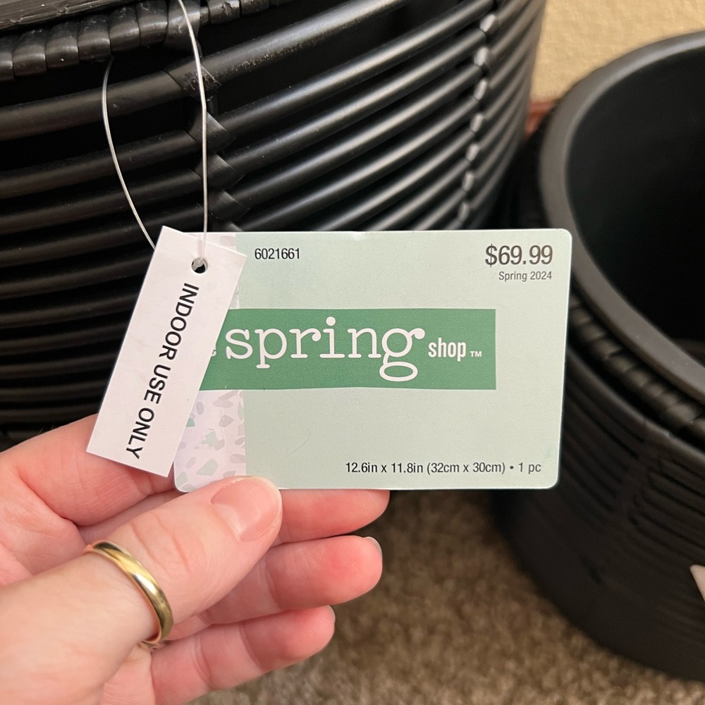 NWT THE SPRING SHOP WICKER PLANTERS SET OF 2 - Picture 5 of 6